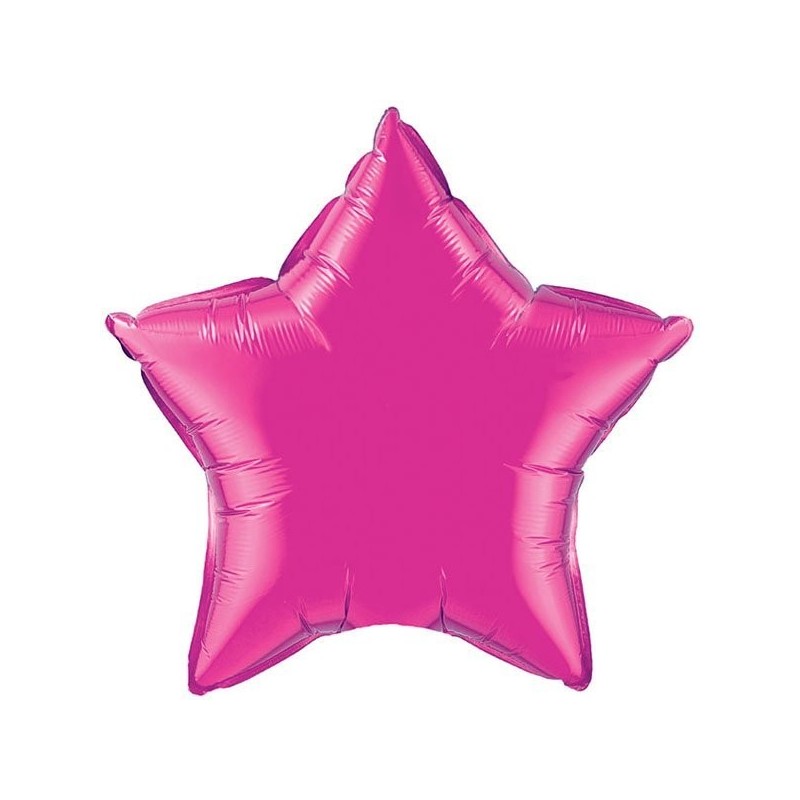 Qualatex 36 Inch Star Plain Foil Balloon - Magenta