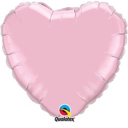 Qualatex 36 Inch Heart Plain Foil Balloon - Pearl Pink