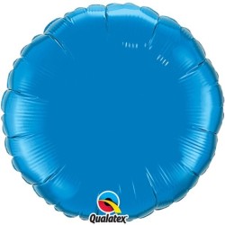 Qualatex 36 Inch Round Plain Foil Balloon - Sapphire Blue