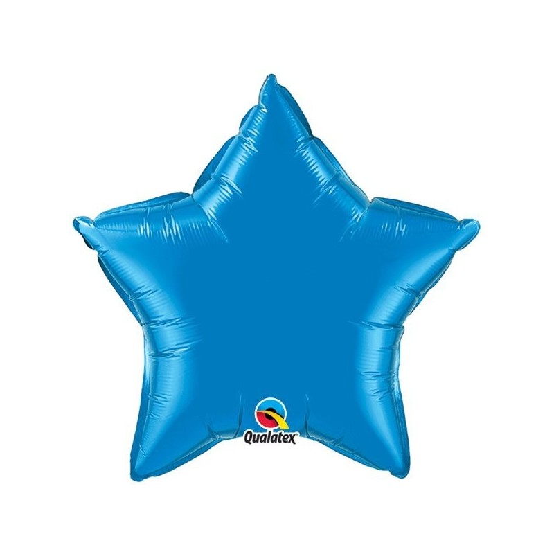 Qualatex 36 Inch Star Plain Foil Balloon - Sapphire Blue
