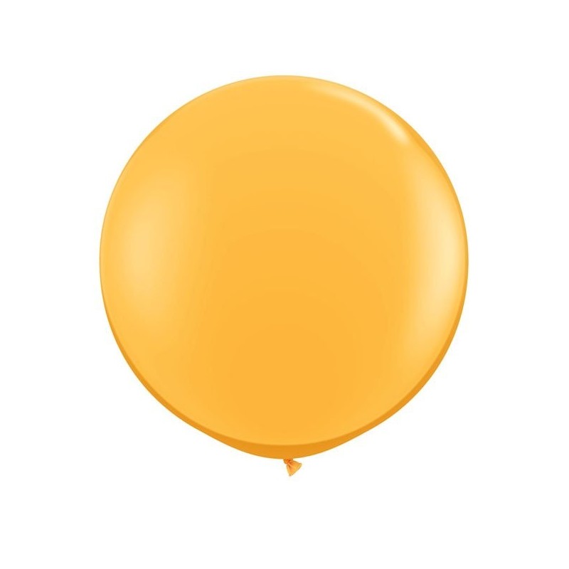 Qualatex 05 Inch Round Plain Latex Balloon - Golden Rod