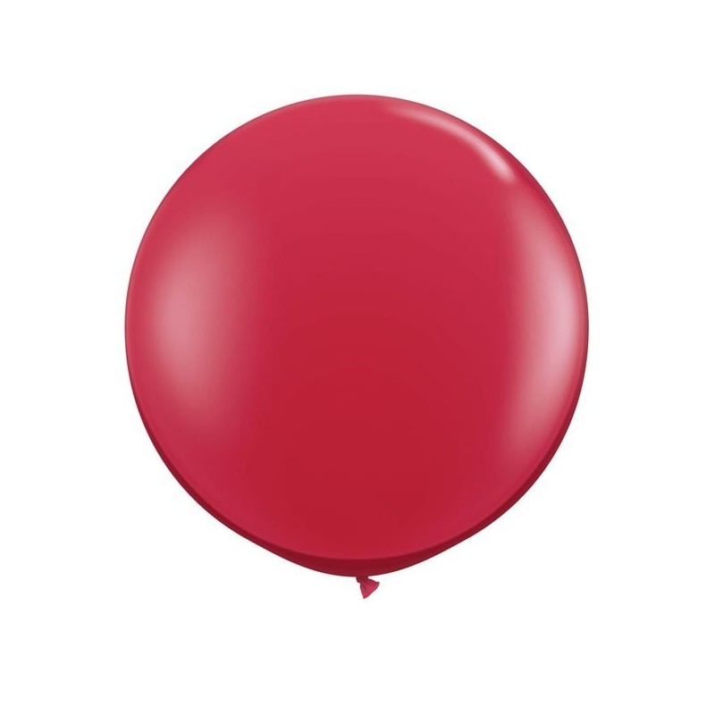 Qualatex 05 Inch Round Plain Latex Balloon - Ruby Red