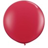 Qualatex 05 Inch Round Plain Latex Balloon - Ruby Red