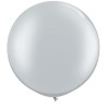 Qualatex 05 Inch Round Plain Latex Balloon - Silver