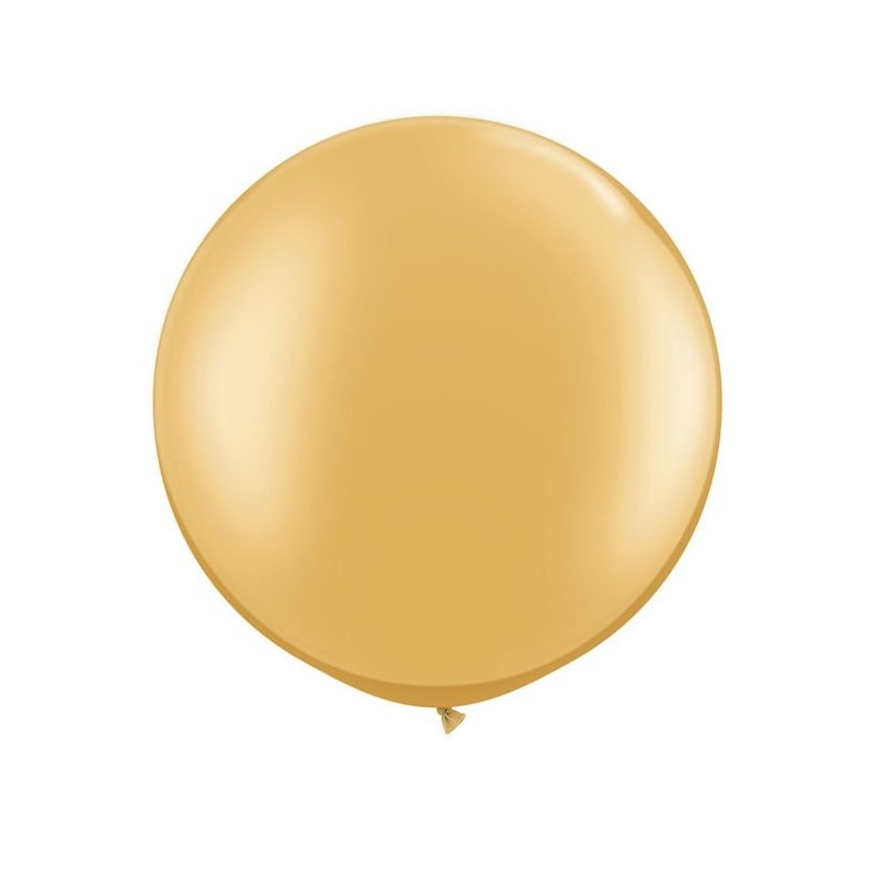 Qualatex 05 Inch Round Plain Latex Balloon - Gold