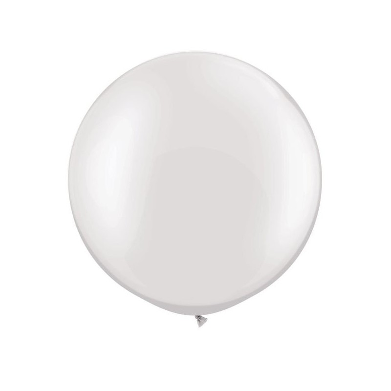 Qualatex 05 Inch Round Plain Latex Balloon - Pearl White
