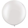Qualatex 05 Inch Round Plain Latex Balloon - Pearl White