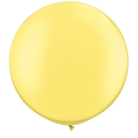 Qualatex 05 Inch Round Plain Latex Balloon - Pearl Lemon