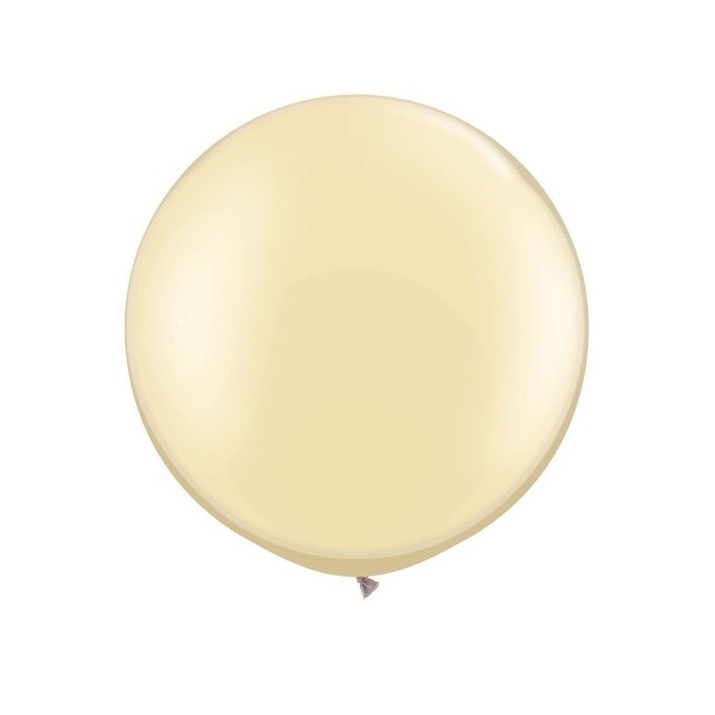 Qualatex 05 Inch Round Plain Latex Balloon - Pearl Ivory