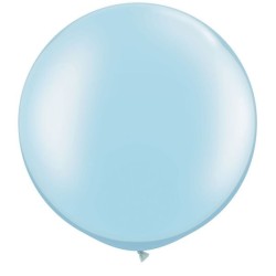 Qualatex 05 Inch Round Plain Latex Balloon - Pearl Lite Blue