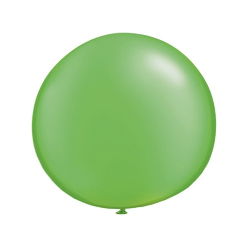 Qualatex 05 Inch Round Plain Latex Balloon - Pearl Lime Green