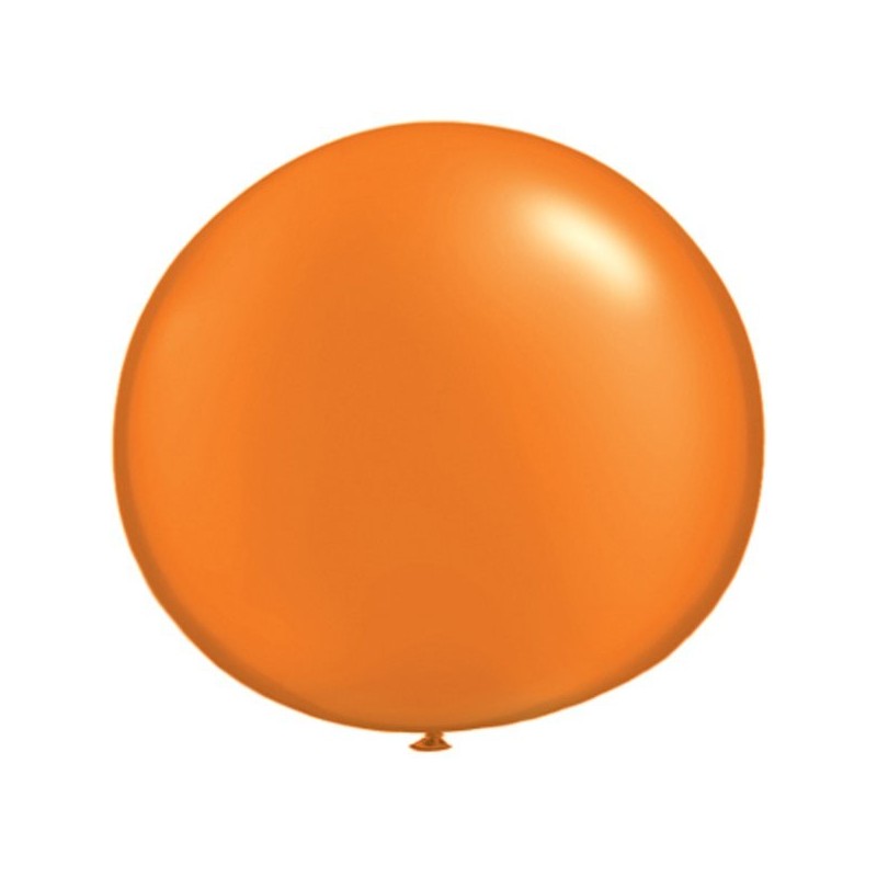 Qualatex 05 Inch Round Plain Latex Balloon - Pearl Mandarin