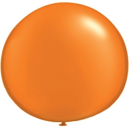 Qualatex 05 Inch Round Plain Latex Balloon - Pearl Mandarin