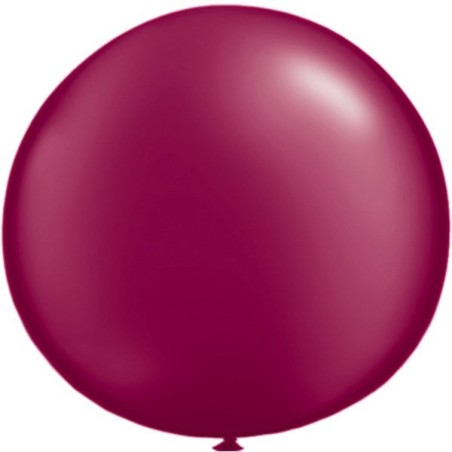 Qualatex 05 Inch Round Plain Latex Balloon - Pearl Burgandy