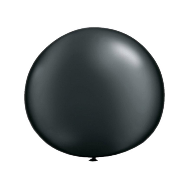 Qualatex 05 Inch Round Plain Latex Balloon - Pearl Onyx Black