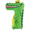 Oaktree Zooloons 40 Inch Plastic Number Balloon - 7 Crocodile