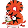 Oaktree Zooloons 40 Inch Plastic Number Balloon - 8 Cat