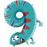 Oaktree Zooloons 40 Inch Plastic Number Balloon - 9 Gecko