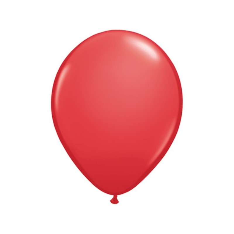 Qualatex 11 Inch Round Plain Latex Balloon - Red