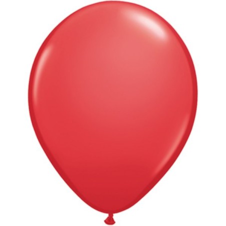 Qualatex 11 Inch Round Plain Latex Balloon - Red