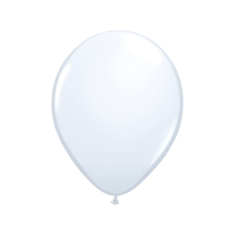 Qualatex 11 Inch Round Plain Latex Balloon - White