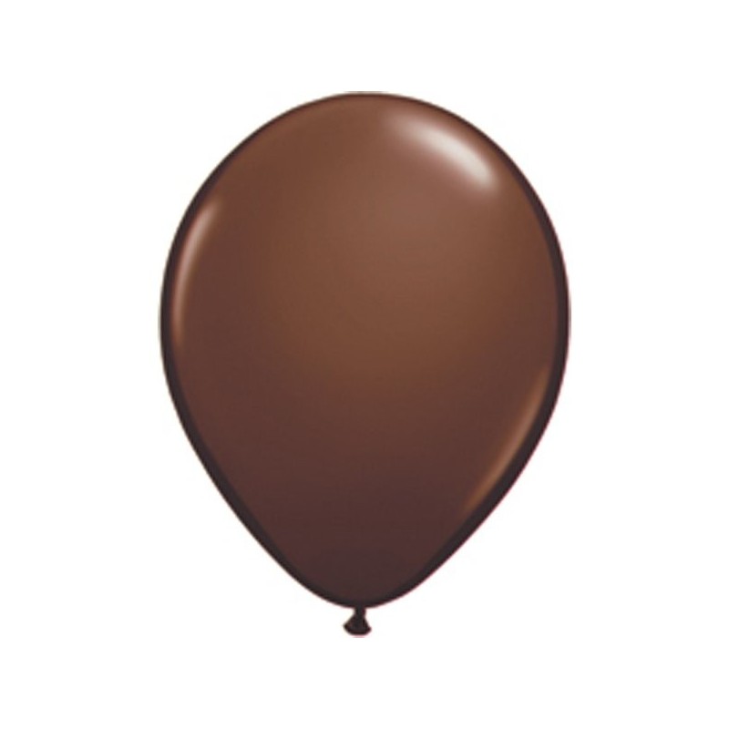 Qualatex 11 Inch Round Plain Latex Balloon - Chocolate Brown