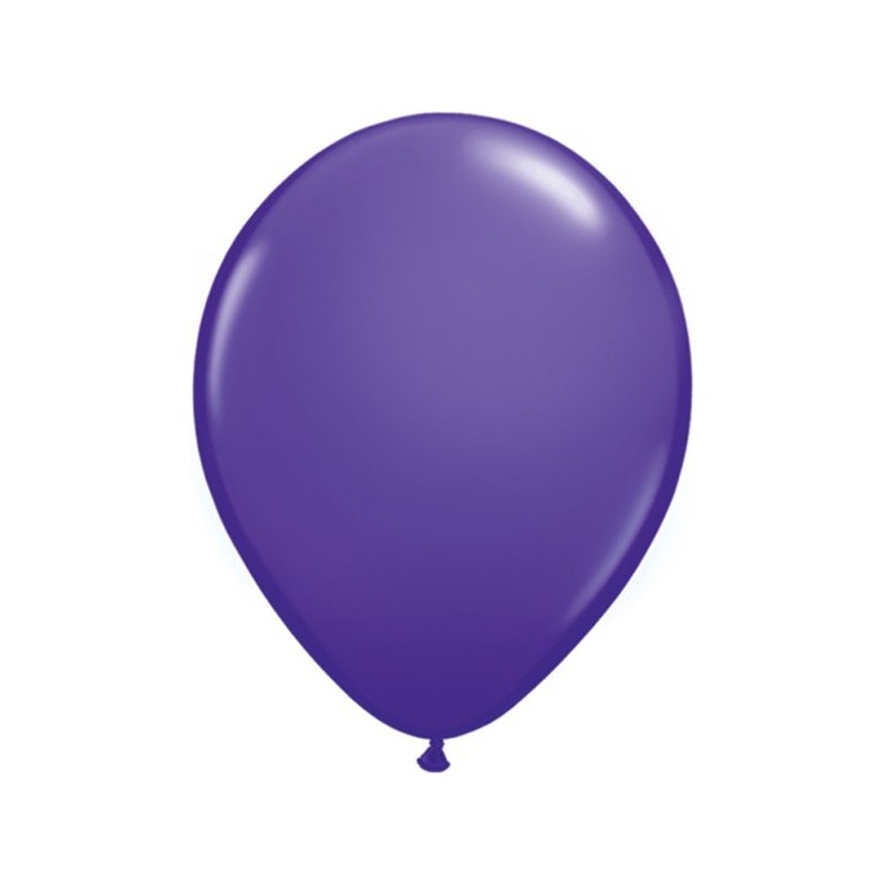 Qualatex 11 Inch Round Plain Latex Balloon - Purple Violet