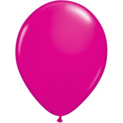 Qualatex 11 Inch Round Plain Latex Balloon - Wild Berry