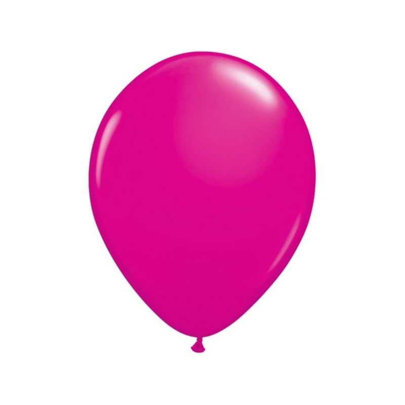 Qualatex 11 Inch Round Plain Latex Balloon - Wild Berry
