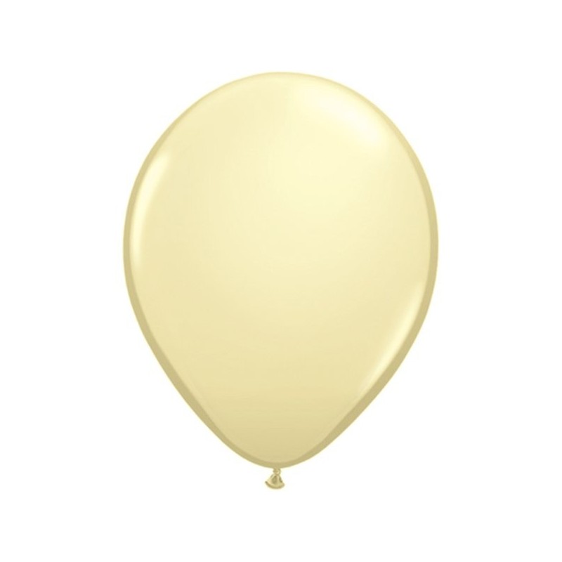 Qualatex 11 Inch Round Plain Latex Balloon - Ivory Silk