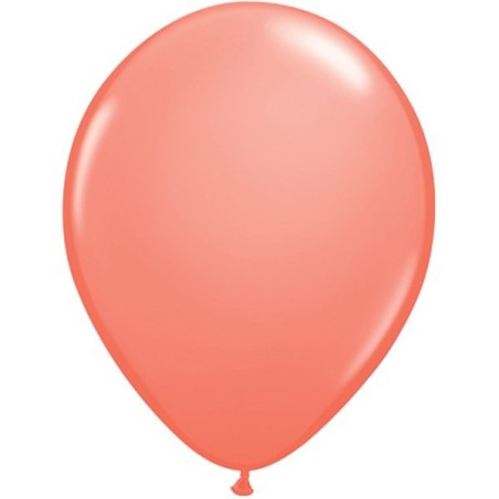 Qualatex 11 Inch Round Plain Latex Balloon - Coral