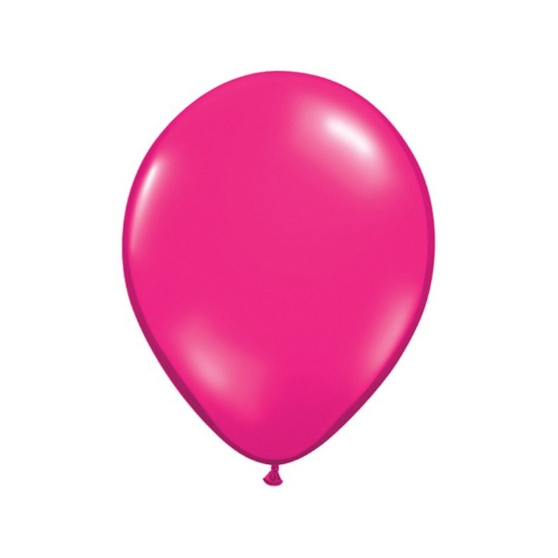Qualatex 11 Inch Round Plain Latex Balloon - Jewel Magenta