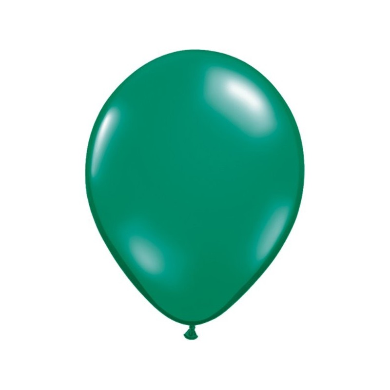 Qualatex 11 Inch Round Plain Latex Balloon - Emerald Green