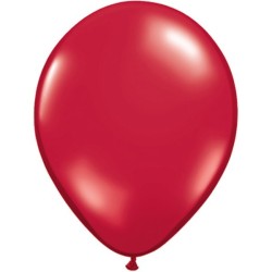 Qualatex 11 Inch Round Plain Latex Balloon - Ruby Red