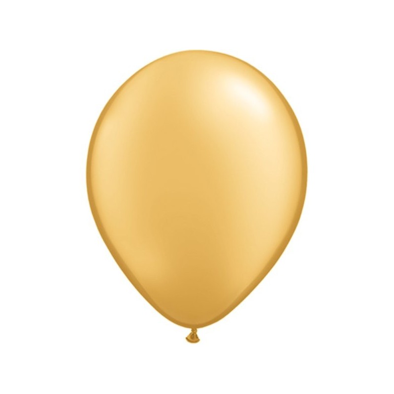 Qualatex 11 Inch Round Plain Latex Balloon - Gold