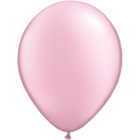 Qualatex 11 Inch Round Plain Latex Balloon - Pearl Pink