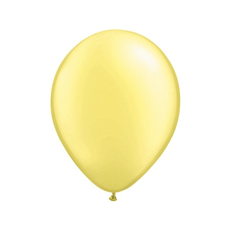 Qualatex 11 Inch Round Plain Latex Balloon - Pearl Lemon