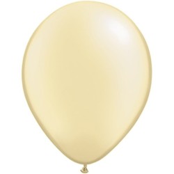 Qualatex 11 Inch Round Plain Latex Balloon - Pearl Ivory