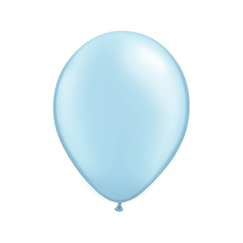 Qualatex 11 Inch Round Plain Latex Balloon - Pearl Light Blue