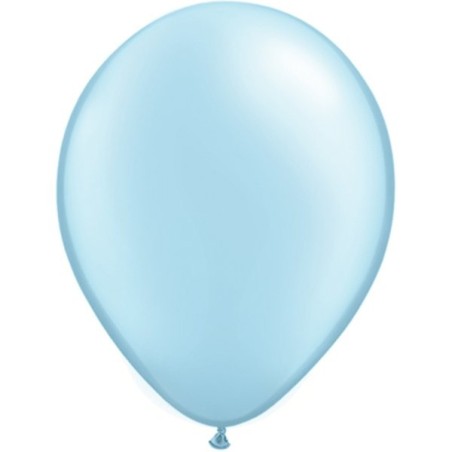 Qualatex 11 Inch Round Plain Latex Balloon - Pearl Light Blue