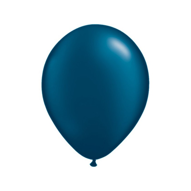 Qualatex 11 Inch Round Plain Latex Balloon - Pearl Midnight Blue