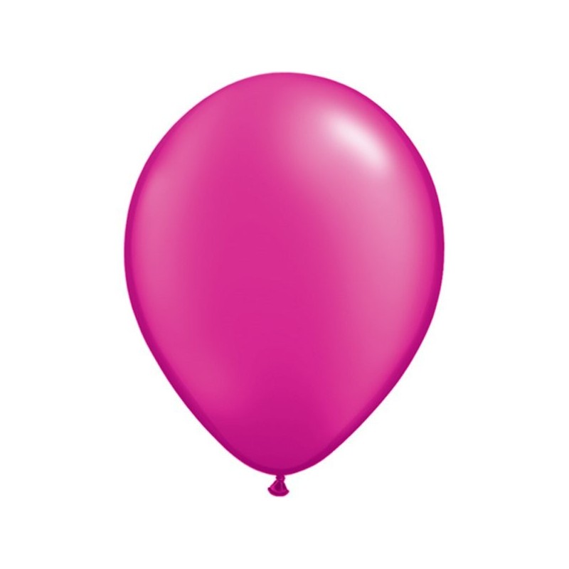Qualatex 11 Inch Round Plain Latex Balloon - Pearl Megenta