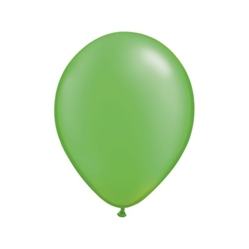 Qualatex 11 Inch Round Plain Latex Balloon - Pearl Lime Green