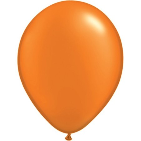 Qualatex 11 Inch Round Plain Latex Balloon - Pearl Mandarin
