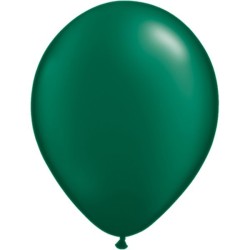 Qualatex 11 Inch Round Plain Latex Balloon - Pearl Forest Green