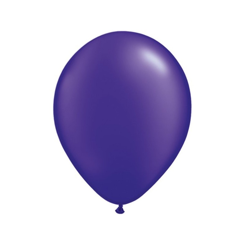 Qualatex 11 Inch Round Plain Latex Balloon - Pearl Quartz Purple