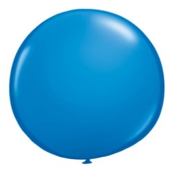 Qualatex 16 Inch Round Plain Latex Balloon - Dark Blue