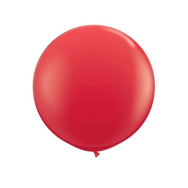 Qualatex 16 Inch Round Plain Latex Balloon - Red
