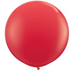 Qualatex 24 Inch Round Plain Latex Balloon - Red