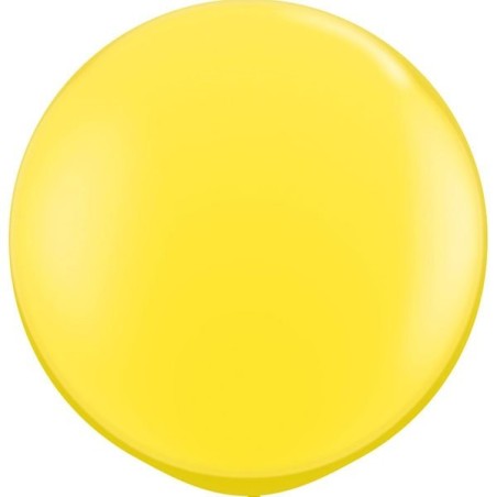 Qualatex 24 Inch Round Plain Latex Balloon - Yellow